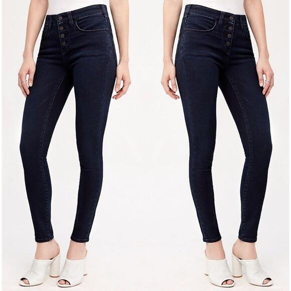 Anthropologie Pilcro Script Dark Wash Skinny Jeans Size 27 - Picture 1 of 9